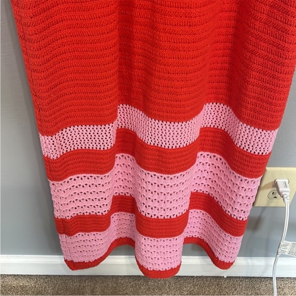 SCOOP NWT knit sweater tank maxi dress retro stripes size M - Picture 5 of 5